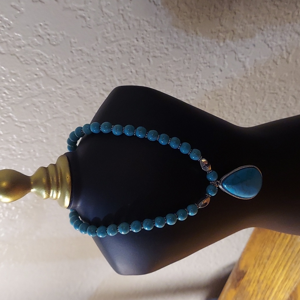 Vintage Turquoise & Silver Necklace